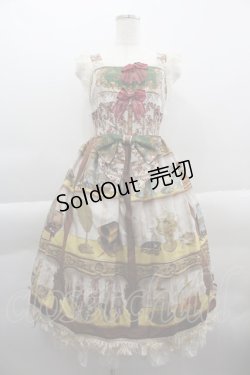 画像1: BABY,THE STARS SHINE BRIGHT / Labyrinth Collection Room 古城に眠る秘密の部屋 柄 Mireilleジャンパースカート  生成 I-25-03-29-050-BA-OP-HD-OS