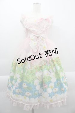 画像1: BABY,THE STARS SHINE BRIGHT / Thumbelina Fairy Tale〜未来への旅立ち〜柄ペタルエプロンジャンパースカート  ピンク I-25-03-29-051-BA-OP-HD-ZI