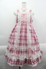 画像1: BABY,THE STARS SHINE BRIGHT /  タータンチェックベビードールジャンパースカート  ピンクチェック I-25-03-29-052-BA-OP-HD-ZI (1)