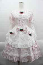画像1: BABY,THE STARS SHINE BRIGHT / Lovely Strawberryワンピース  ピンクＸ白 I-25-03-29-055-BA-OP-HD-ZI (1)