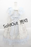 BABY,THE STARS SHINE BRIGHT / バラ雫空のMuse柄ワンピース  サックスＸゴールド I-25-03-29-056-BA-BL-HD-ZI