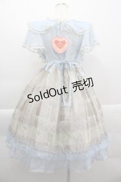 画像2: BABY,THE STARS SHINE BRIGHT / バラ雫空のMuse柄ワンピース  サックスＸゴールド I-25-03-29-056-BA-BL-HD-ZI