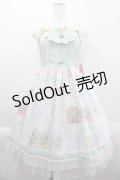 BABY,THE STARS SHINE BRIGHT / Salon de the Minette柄Creme ジャンパースカート  ミント I-25-03-29-059-BA-OP-HD-ZI