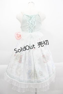 画像2: BABY,THE STARS SHINE BRIGHT / Salon de the Minette柄Creme ジャンパースカート  ミント I-25-03-29-059-BA-OP-HD-ZI