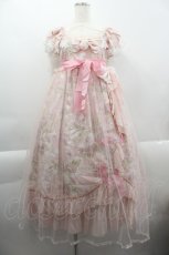 画像1: BABY,THE STARS SHINE BRIGHT / Le jardin horloge fleurieワンピース  ピンク I-25-03-29-060-BA-OP-HD-ZI (1)