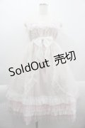 BABY,THE STARS SHINE BRIGHT / クリスマスオーナメント柄Holy Dollジャンパースカート  白Ｘピンク I-25-03-29-061-BA-OP-HD-ZI