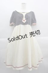 Favorite / クリアカード編 友枝中学校の長袖セーラーワンピース M アイボリーＸグレー I-25-03-29-076-LO-OP-HD-ZI