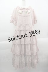 PINK HOUSE / Berry Rose刺繍入りパッチワーク風ワンピース  ピンク I-25-03-29-081-LO-OP-HD-ZI