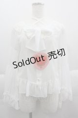 BABY,THE STARS SHINE BRIGHT / Juno’s Bouquet 姫袖ブラウス  白 I-25-03-29-010-BA-BL-HD-ZI