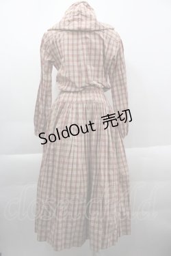 画像2: PINK HOUSE / チェックフート付き長袖ワンピース  ベージュ I-25-03-29-087-LO-OP-HD-ZI