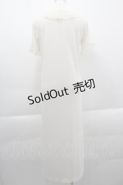 画像2: 【SALE】KANEKO ISAO / 襟袖チュールレース半袖ワンピース  アイボリー I-25-03-29-088-EL-OP-HD-ZT482