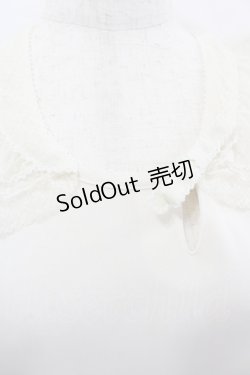 画像3: 【SALE】KANEKO ISAO / 襟袖チュールレース半袖ワンピース  アイボリー I-25-03-29-088-EL-OP-HD-ZT482