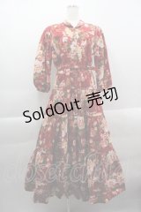 PINK HOUSE / フラワー総柄半袖ワンピース  レッド I-25-03-29-092-LO-OP-HD-ZI