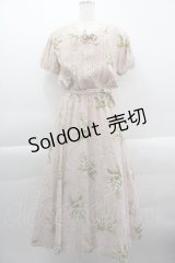 INGEBORG / 鈴蘭ブーケレース襟半袖ワンピース  ピンク I-25-03-29-093-LO-OP-HD-ZI