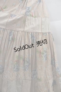 画像4: PINK HOUSE / 忘れな草柄&刺繍半袖ワンピース  ピンク I-25-03-29-094-LO-OP-HD-ZI