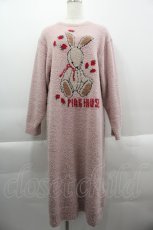 画像1: PINK HOUSE / うさぎリラックスニットワンピース  ピンク I-25-03-29-099-LO-OP-HD-ZT598 (1)