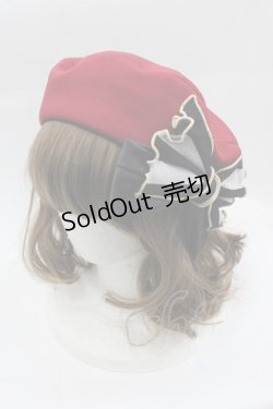 画像1: Coco&Ami / すとら〜いぷ真っ赤 ベレ !  レッド I-25-03-29-122-LO-AC-HD-ZI