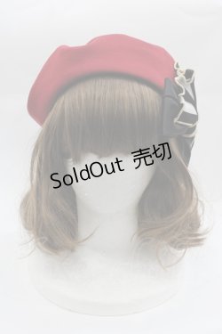 画像2: Coco&Ami / すとら〜いぷ真っ赤 ベレ !  レッド I-25-03-29-122-LO-AC-HD-ZI