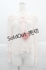 BABY,THE STARS SHINE BRIGHT / Be My Valentine お花レースアップブラウス  ピンク I-25-03-29-018-BA-BL-HD-ZI