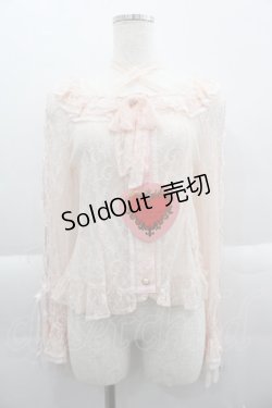 画像1: BABY,THE STARS SHINE BRIGHT / Be My Valentine お花レースアップブラウス  ピンク I-25-03-29-018-BA-BL-HD-ZI