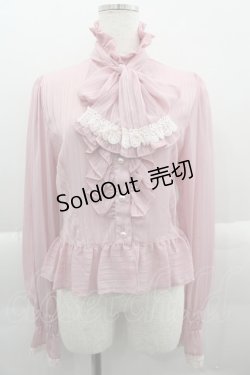 画像1: BABY,THE STARS SHINE BRIGHT / ストライプシフォンブラウス  ピンク I-25-03-29-020-BA-BL-HD-OS