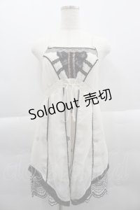 OZZ ANGELO / 刺繍シースルーキャミトップス  アイボリーＸ黒 I-25-03-29-028-OO-TO-HD-ZI