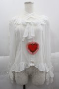 BABY,THE STARS SHINE BRIGHT / Be My Valentineシフォンレースアップブラウス  白 I-25-03-29-004-BA-BL-HD-OS