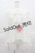 BABY,THE STARS SHINE BRIGHT / Be My Valentineシフォンレースアップブラウス  白 I-25-03-29-004-BA-BL-HD-OS