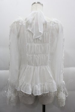 画像2: BABY,THE STARS SHINE BRIGHT / Be My Valentineシフォンレースアップブラウス  白 I-25-03-29-004-BA-BL-HD-OS