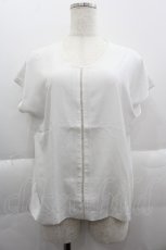 画像1: 【SALE】INGEBORG / フロントピンタック半袖ブラウス  白 I-25-03-29-039-LO-BL-HD-ZT230 (1)