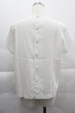 画像2: 【SALE】INGEBORG / ドットリボン切り替え半袖ブラウス  白Ｘ黒 I-25-03-29-040-LO-BL-HD-ZT228 (2)