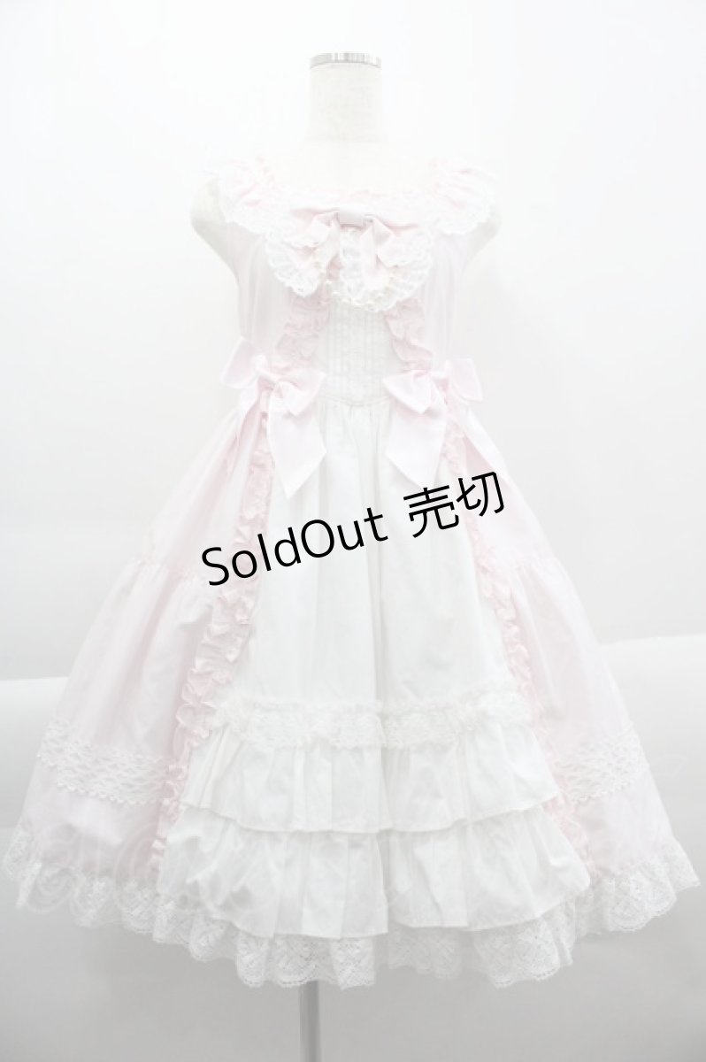 画像1: BABY,THE STARS SHINE BRIGHT / Pure Pearl bouquetジャンパースカート  ピンクＸ白 I-25-03-29-047-BA-OP-HD-ZI (1)