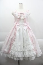 画像1: BABY,THE STARS SHINE BRIGHT / Pure Pearl bouquetジャンパースカート  ピンクＸ白 I-25-03-29-047-BA-OP-HD-ZI (1)