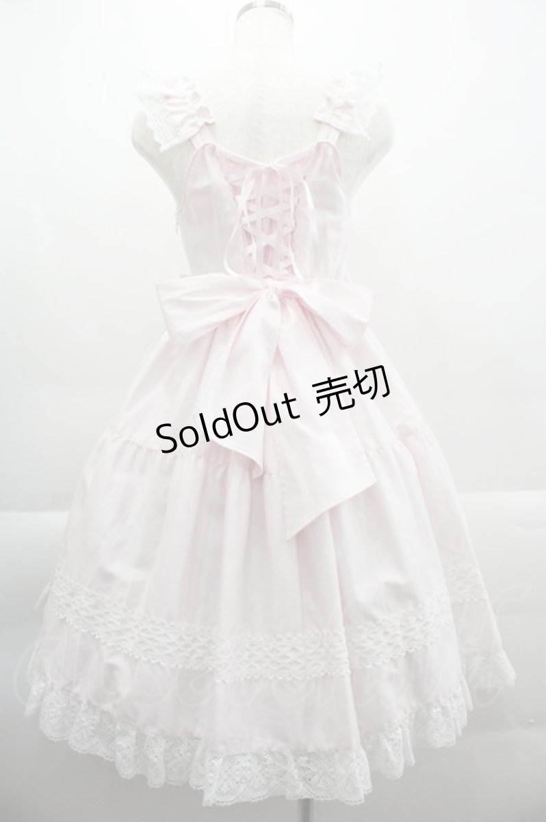 画像2: BABY,THE STARS SHINE BRIGHT / Pure Pearl bouquetジャンパースカート  ピンクＸ白 I-25-03-29-047-BA-OP-HD-ZI (2)