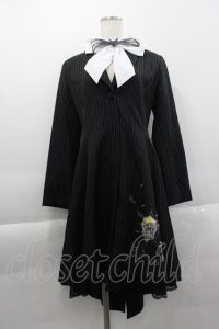 Secret Honey / マニッシュ ワンピース(Tim Burton’s The Nightmare Before Christmasジャック・スケリントンver.) 2 ブラック I-25-04-04-056-CA-OP-HD-ZI