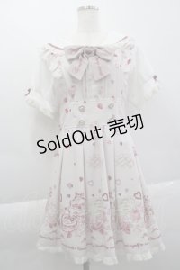 LIZ LISA / ManyHearts Afternoontea柄ワンピース  ピンクＸ白 I-25-04-04-058-LO-OP-HD-ZI