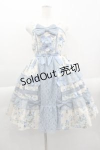 axes femme kawaii / アンティークローズ柄ジャンパースカート M キナリ I-25-04-04-066-AX-OP-HD-ZI