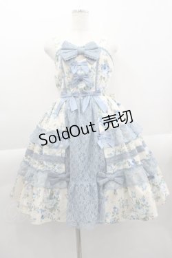 画像1: axes femme kawaii / アンティークローズ柄ジャンパースカート M キナリ I-25-04-04-066-AX-OP-HD-ZI