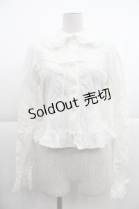 BABY,THE STARS SHINE BRIGHT / はしごレースリボンブラウス  生成り I-25-04-04-008-BA-BL-HD-ZI