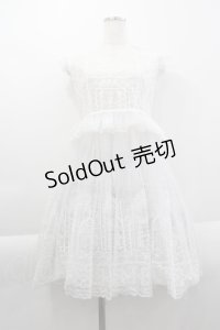 Moi-meme-Moitie / Church & Roses〜透き徹る秘めやかに交錯する薔薇園の聖壇〜 レースタブリエ  白 I-25-04-04-080-MO-OP-HD-ZI
