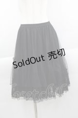 axes femme kawaii / チュール重ねスカート  黒 I-25-04-04-090-AX-SK-HD-ZI