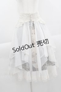 Ozz oneste / 天使絵画プリントスカート&チュールオーバースカートセット  アイボリー I-25-04-04-093-OO-SK-HD-ZI