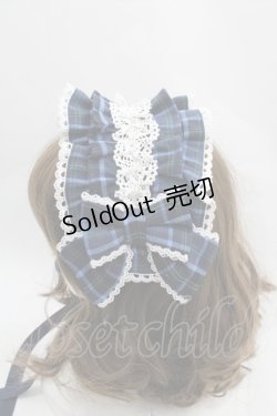 画像2: axes femme kawaii / タータンチェックヘッドドレス  ブルー I-25-04-04-110-AX-AC-HD-ZI