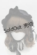 BABY,THE STARS SHINE BRIGHT / HAT スピンドールボンネット  黒 I-25-04-04-112-BA-AC-HD-ZI