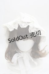 BABY,THE STARS SHINE BRIGHT / HAT トーションレースボンネット  白 I-25-04-04-113-BA-AC-HD-ZI
