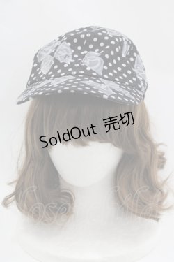 画像1: PINK HOUSE / 水玉りぼんプリントキャップ  ブラック I-25-04-04-117-LO-AC-HD-ZI