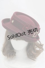 星箱works / 魔女の庭 魔法の果実 ベルベットリボン帽子  ワイン I-25-04-04-119-PU-AC-HD-ZI