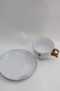 Q-pot. / “Q”カップ&ソーサー  白Ｘゴールド I-25-04-04-123-QP-ZA-HD-ZI
