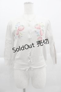 Jane Marple Dans Le Salon / Strawberry embroidery cardigan  アイボリー I-25-04-04-018-JM-TO-HD-ZI