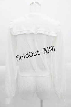 画像2: axes femme POETIQUE / シナモロール/ロゼッタ付カーディガン M ホワイト I-25-04-04-021-AX-TO-HD-ZI